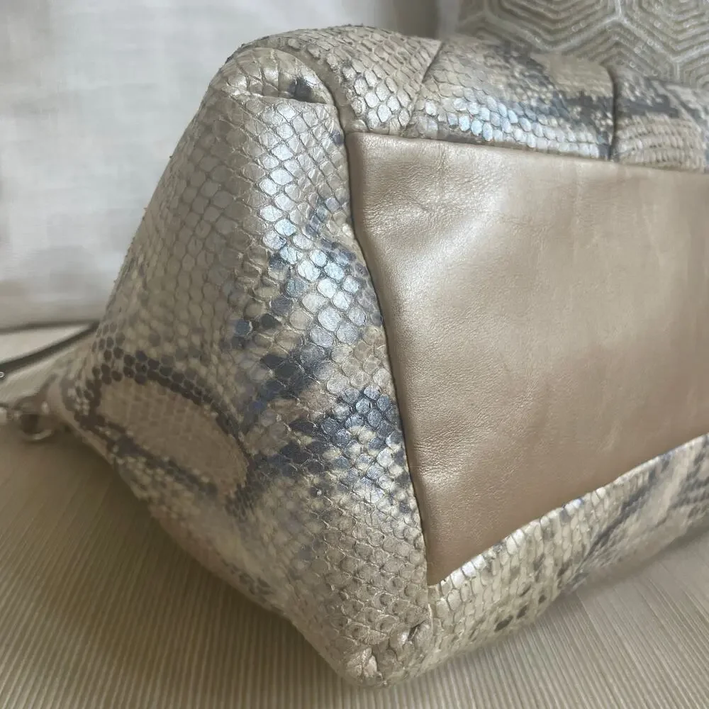 Rare Coach Madison Pinnacle Exotic Carrie Satchel Python Embossed Leather 28608